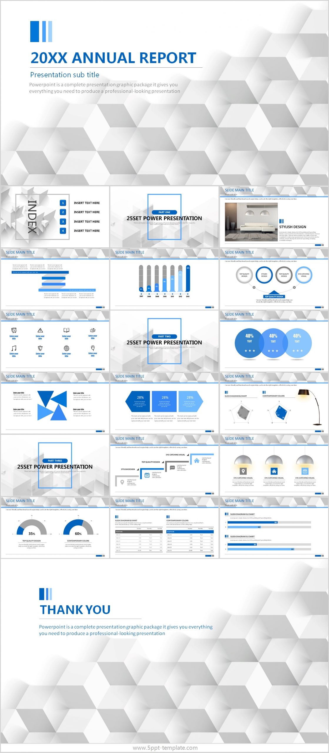 Blue Business Annual Report Powerpoint Template