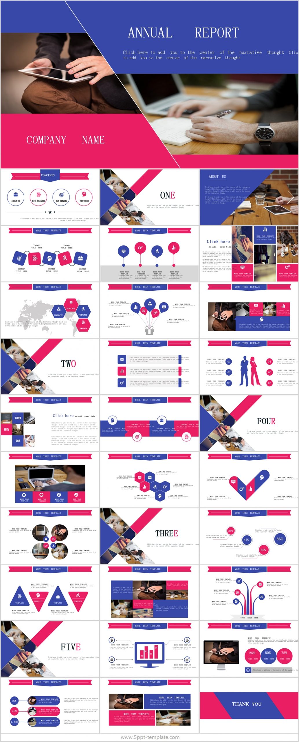 Creative Annual Report PPT Template