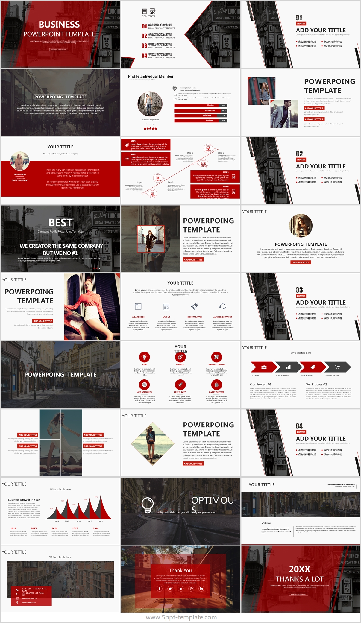 Magazine Style Clothes PowerPoint Template